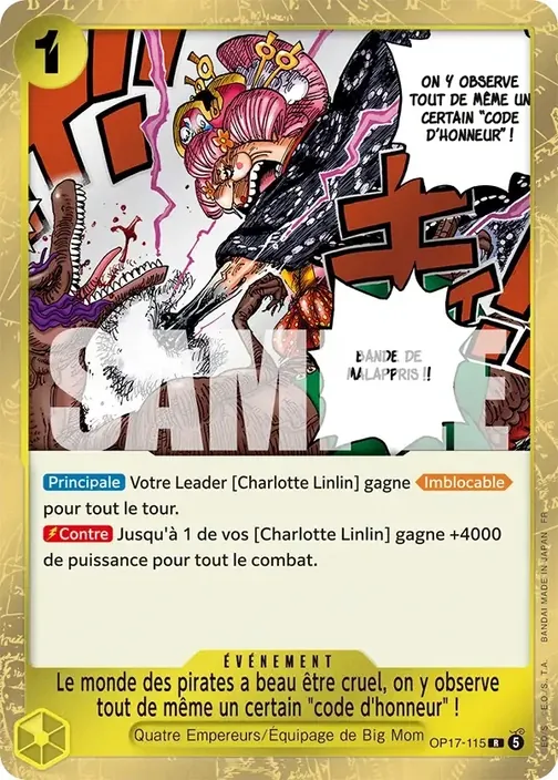 Carte One Piece française OP17-115 Le monde des pirates a beau être cruel, on y observe tout de même un certain "code d'honneur" !