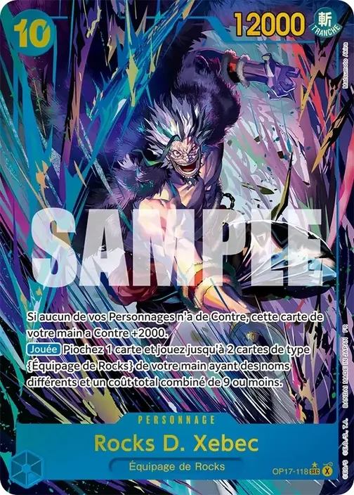 Carte One Piece française OP17-118 Rocks D. Xebec (version 2)