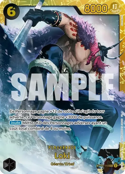 Carte One Piece française OP17-119 Loki