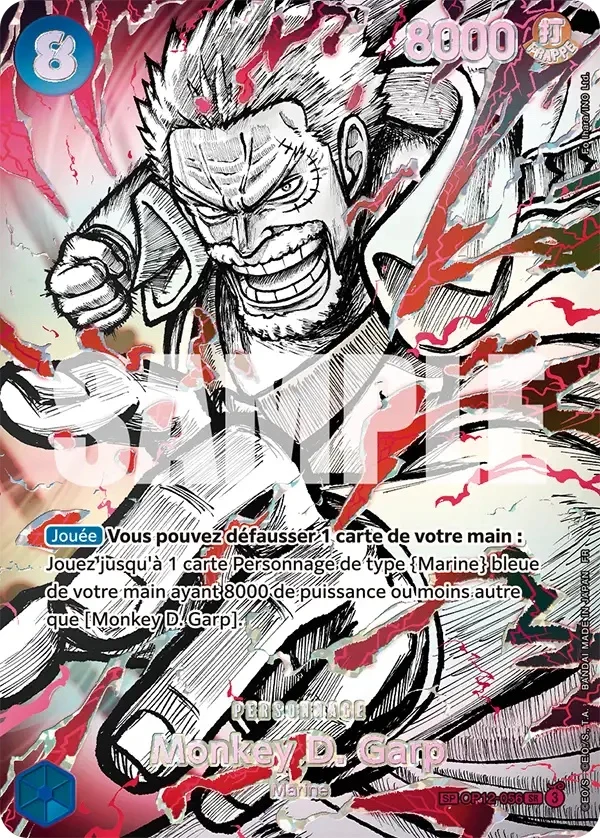 Carte One Piece française Monkey D. Garp OP12-056 SP