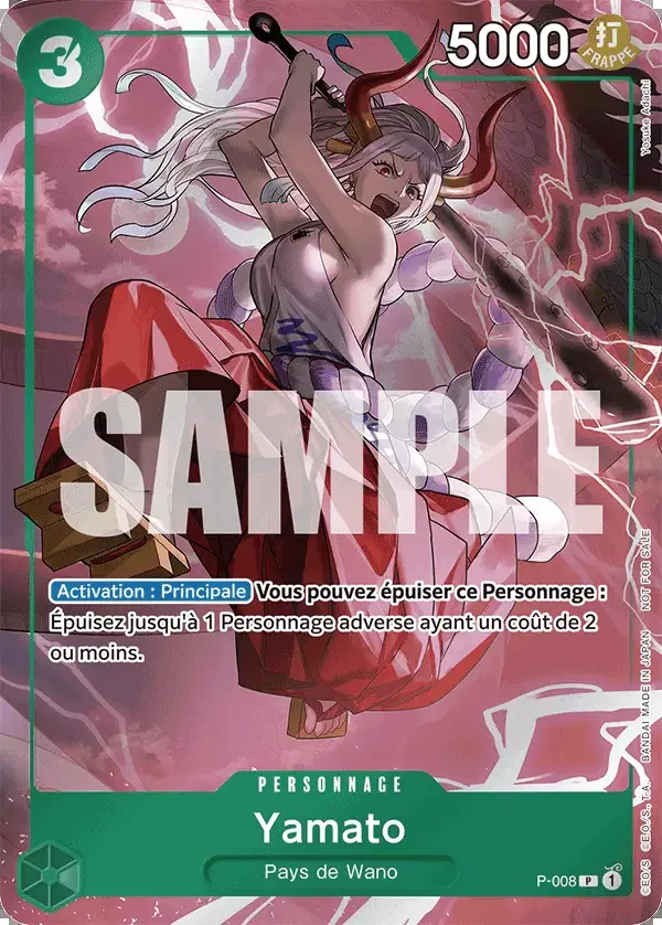 Carte One Piece française Yamato P-008 P