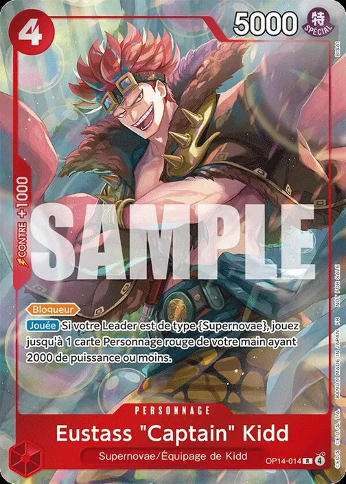 Carte One Piece française OP14-014 Eustass "Captain" Kidd