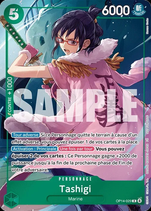 Carte One Piece française OP14-029 Tashigi