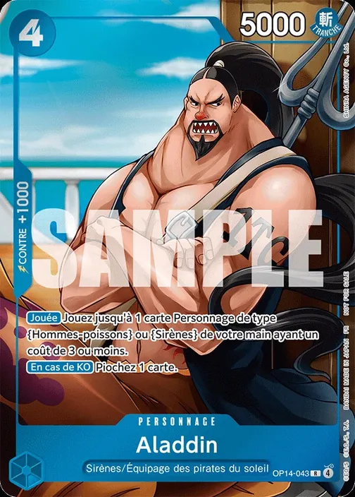 Carte One Piece française OP14-043 Aladdin