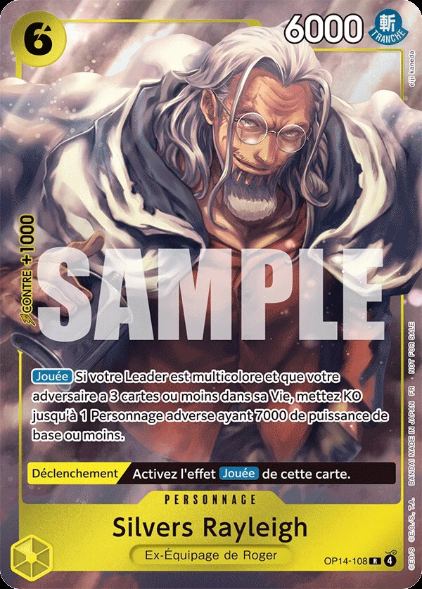 Carte One Piece française Silvers Rayleigh OP14-108 R