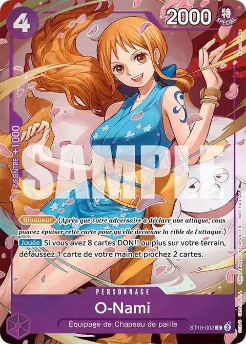 Carte One Piece française ST18-002 O-Nami
