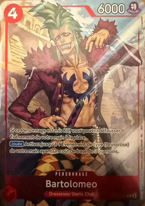Carte One Piece française OP15-014 Bartolomeo