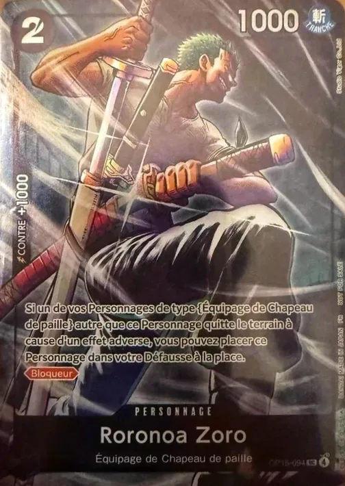 Carte One Piece française OP15-094 Roronoa Zoro