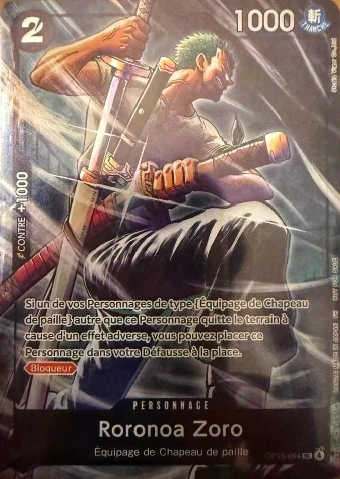 Carte One Piece française Roronoa Zoro OP15-094 UC