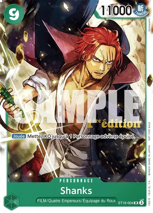 Carte One Piece française ST16-004 Shanks (version 2)