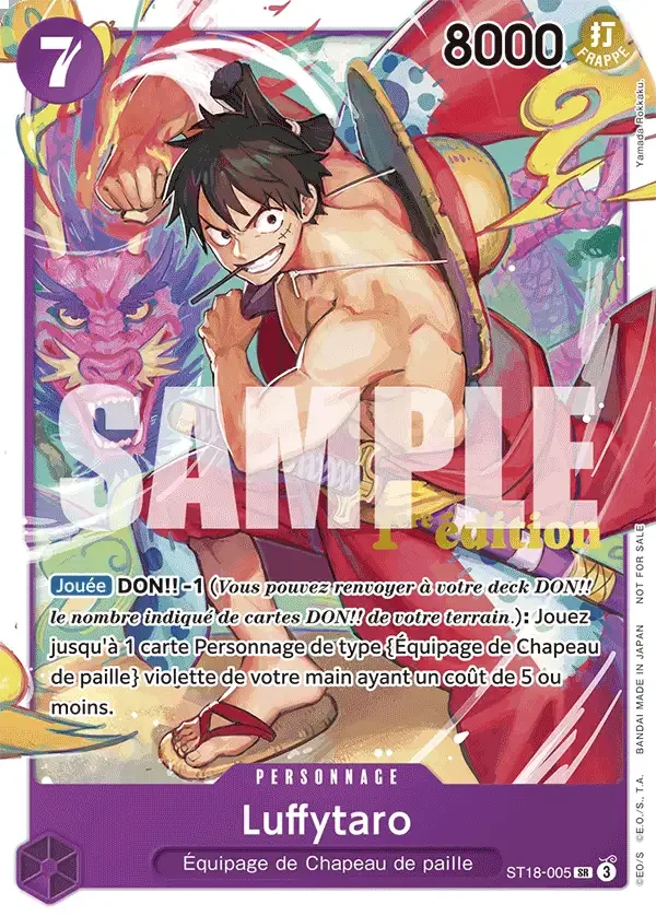 Carte One Piece française Luffy-Tarou ST18-005 SR