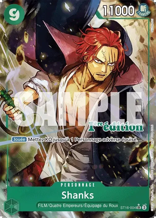 Carte One Piece française ST16-004 Shanks (version 3)
