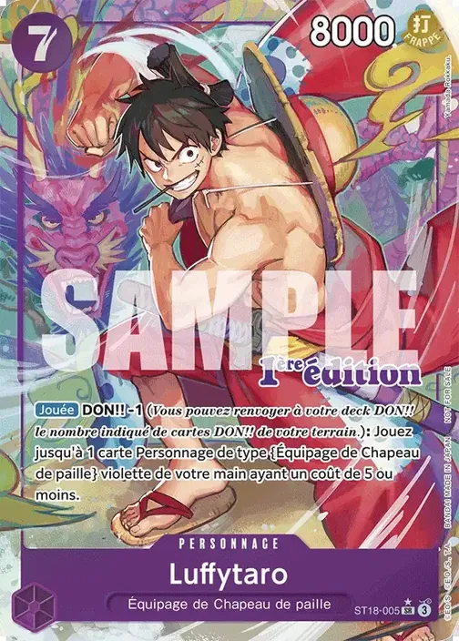 Carte One Piece française ST18-005 Luffy-Tarou (version 3)