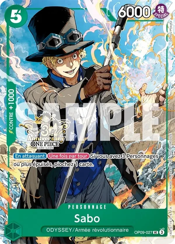 Carte One Piece française Sabo OP09-027 UC