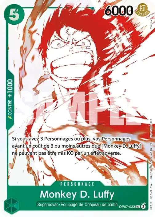 Carte One Piece française OP07-033 Monkey D. Luffy