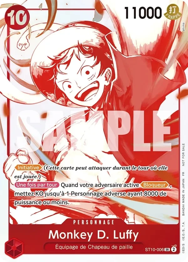 Carte One Piece française Monkey D. Luffy ST10-006 SR