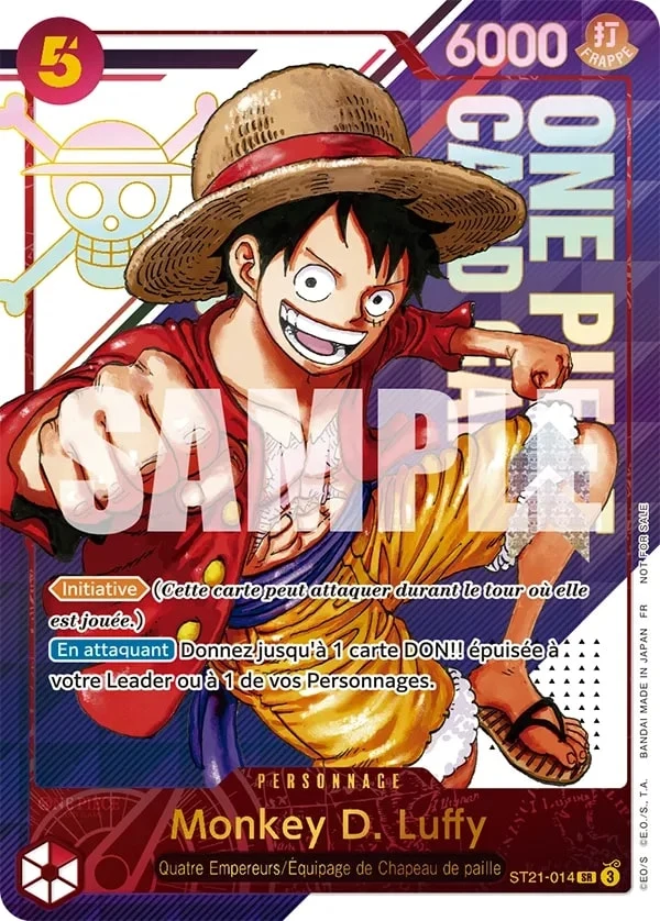 Carte One Piece française Monkey D. Luffy ST21-014 SR