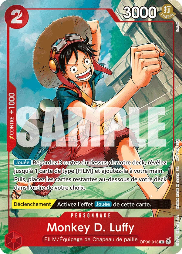 Carte One Piece française Monkey D. Luffy OP06-013 R