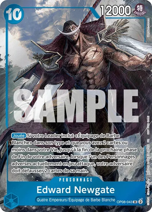 Carte One Piece française OP08-043 Edward Newgate (version 2)