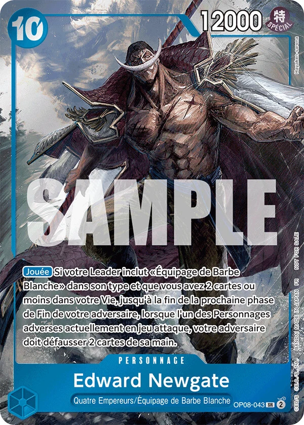 Carte One Piece française Edward Newgate OP08-043 SR