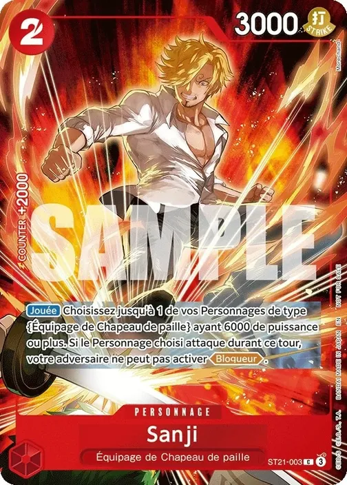 Carte One Piece française ST21-003 Sanji