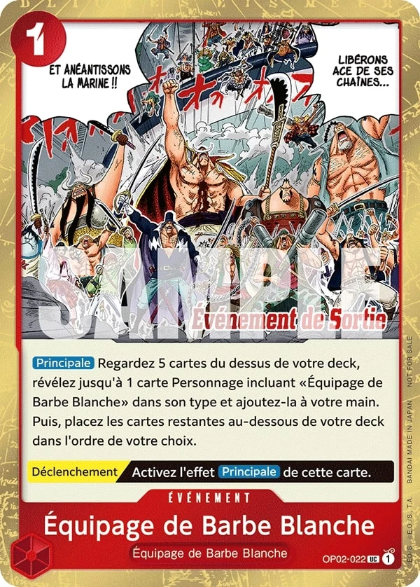 Carte One Piece française Whitebeard Pirates OP02-022 UC