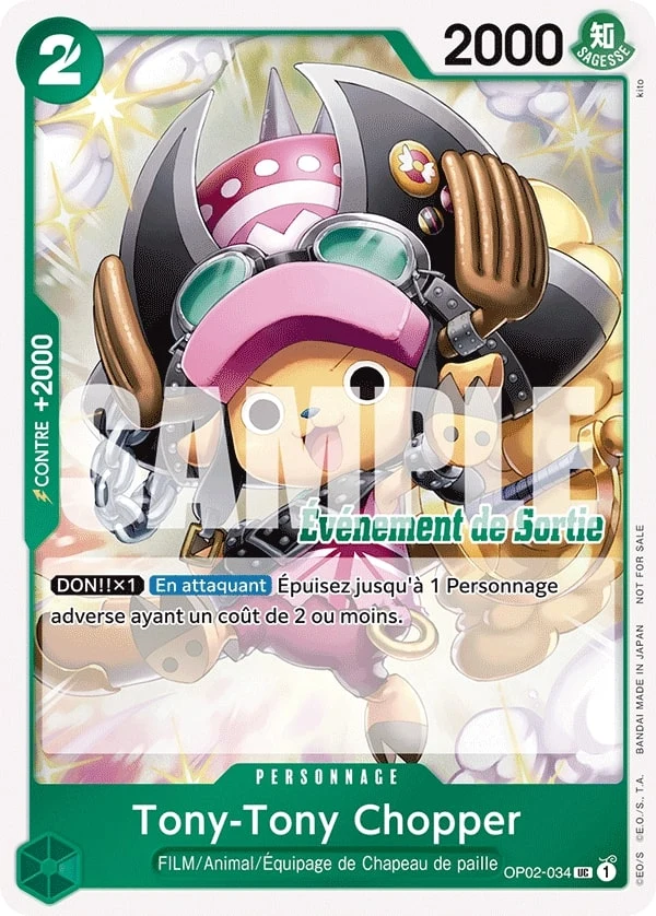Carte One Piece française Tony Tony.Chopper OP02-034 UC