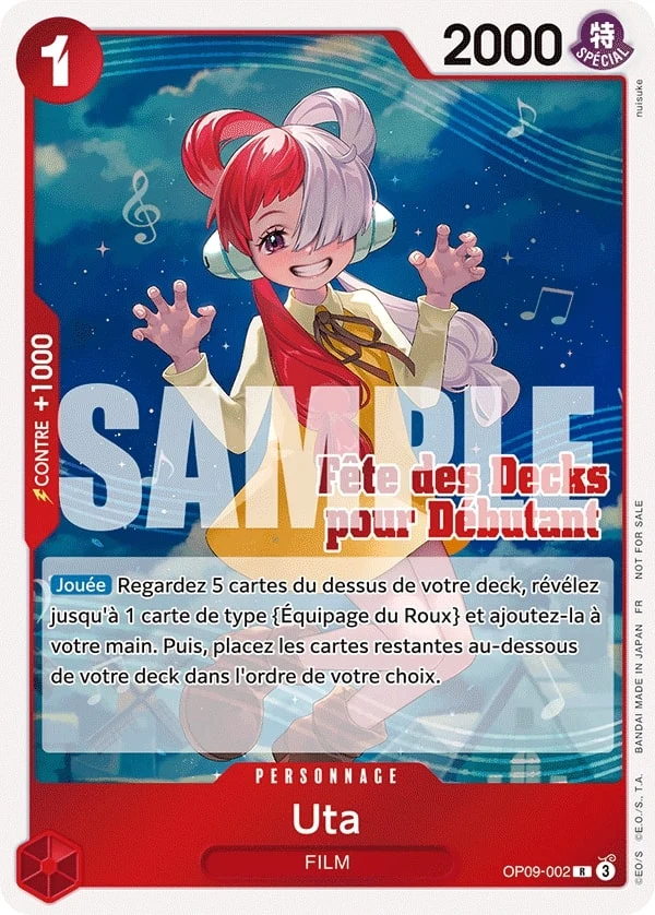 Carte One Piece française Uta OP09-002 R