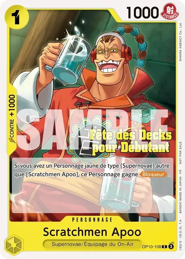 Carte One Piece française Scratchmen Apoo OP10-108 C