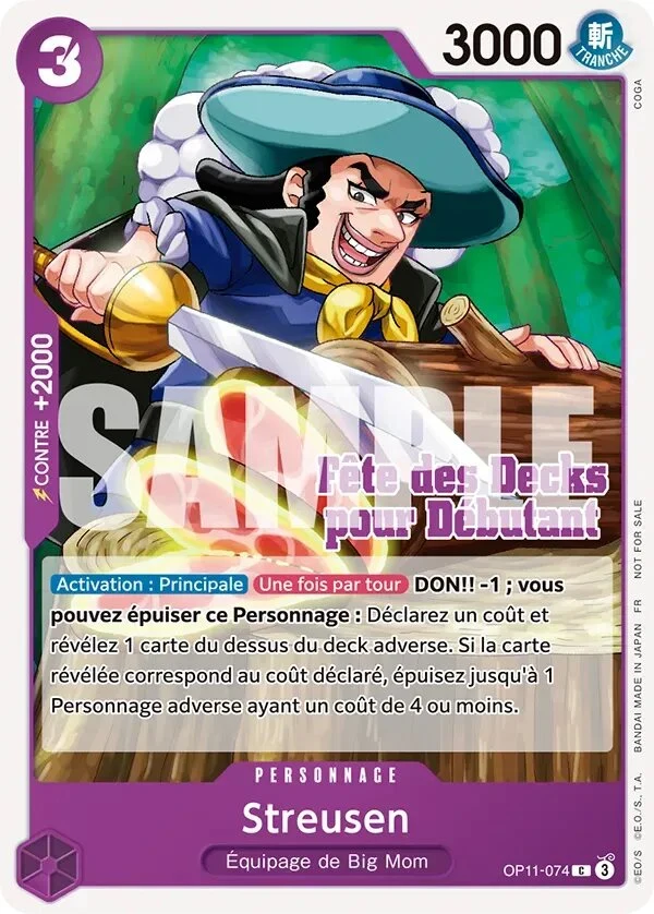 Carte One Piece française Streusen OP11-074 C