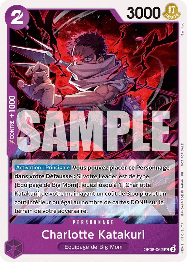Carte One Piece française Charlotte Katakuri OP08-062 UC
