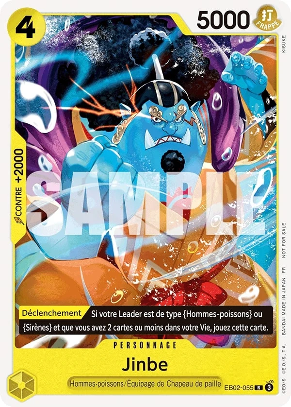 Carte One Piece française Jinbe EB02-055 R