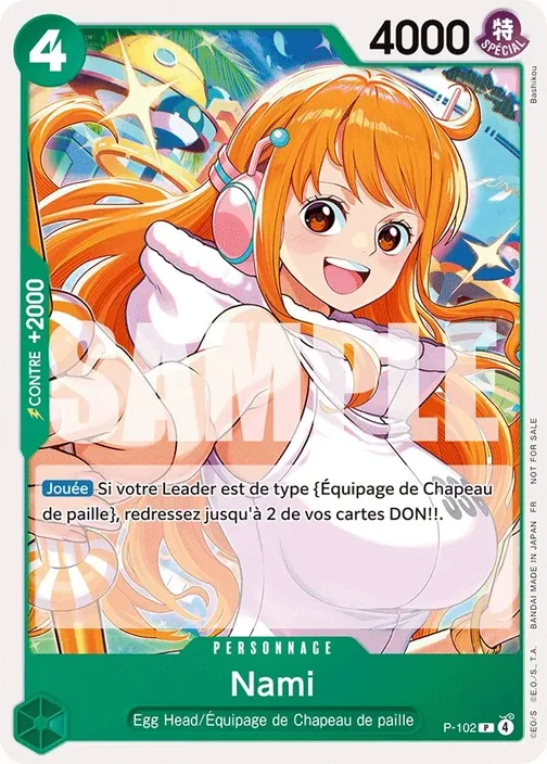 Carte One Piece française P-102 Nami