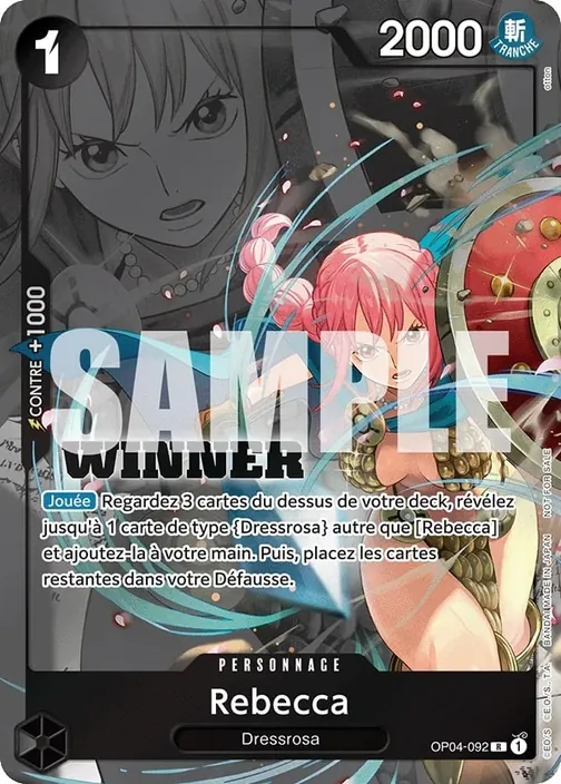 Carte One Piece française OP04-092 Rebecca