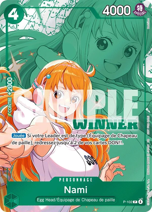 Carte One Piece française Nami P-102 P