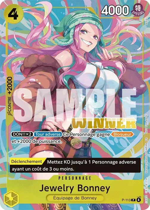 Carte One Piece française P-113 Jewelry Bonney