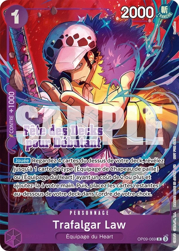 Carte One Piece française Trafalgar Law OP09-069 R