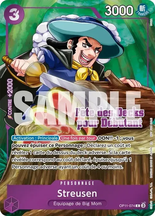 Carte One Piece française OP11-074 Streusen