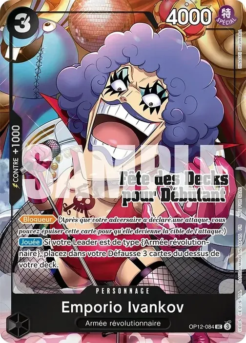 Carte One Piece française OP12-084 Emporio Ivankov