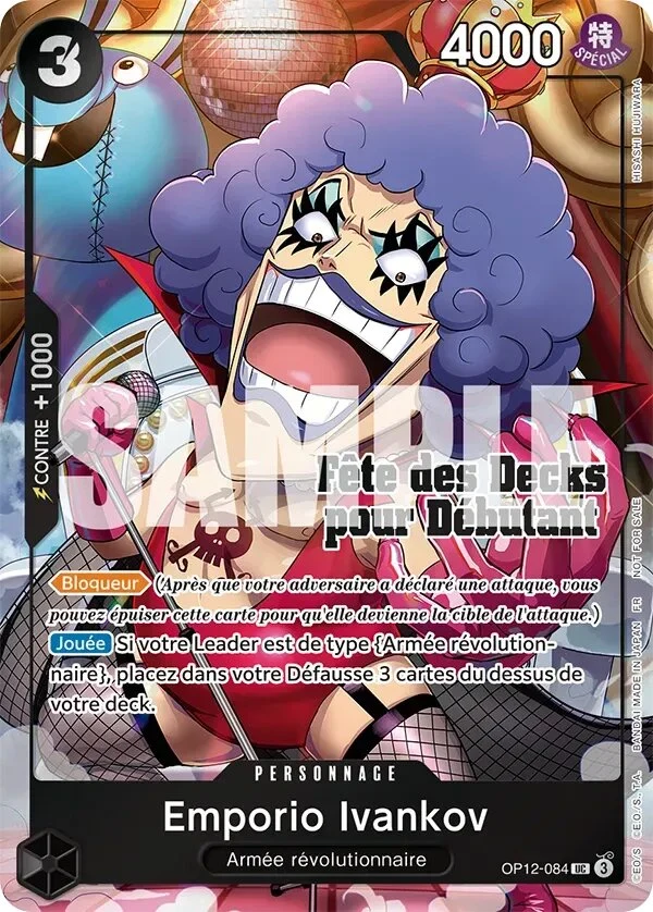 Carte One Piece française Emporio Ivankov OP12-084 UC