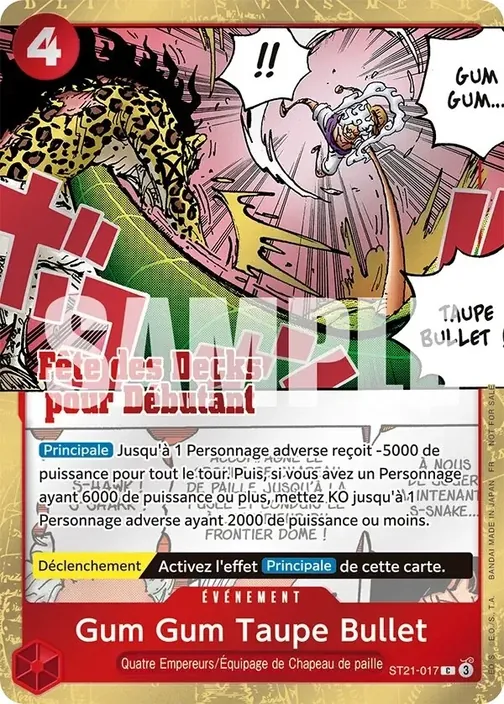 Carte One Piece française ST21-017 Gum Gum Taupe Bullet