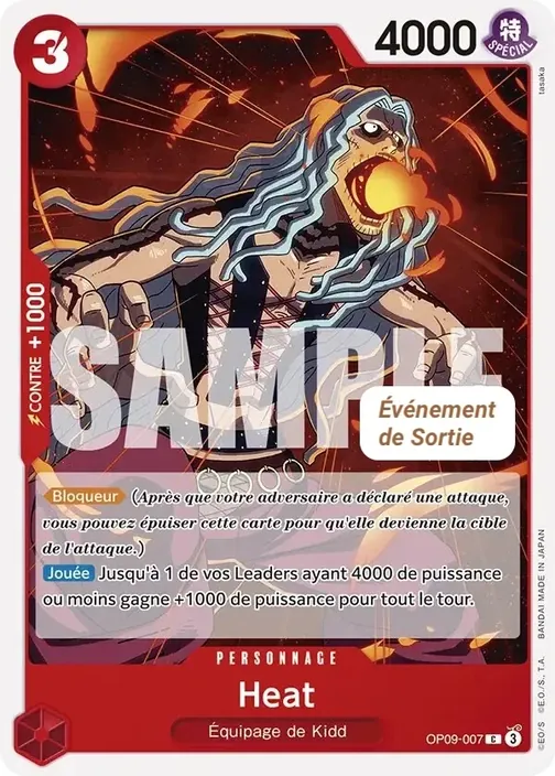 Carte One Piece française OP09-007 Heat