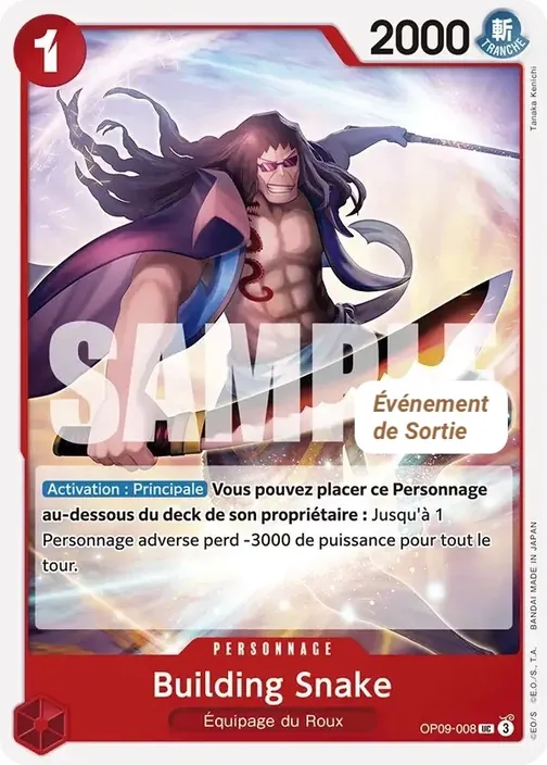 Carte One Piece française OP09-008 Building Snake