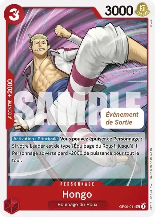 Carte One Piece française OP09-011 Hongo