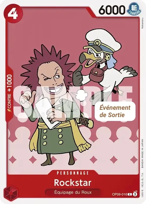 Carte One Piece française OP09-016 Rockstar