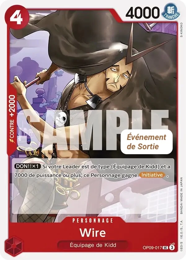 Carte One Piece française Wire OP09-017 UC