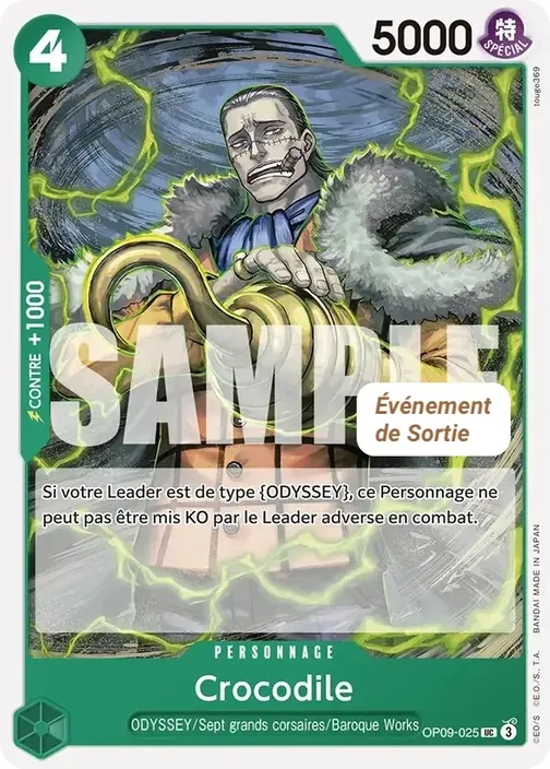 Carte One Piece française OP09-025 Crocodile