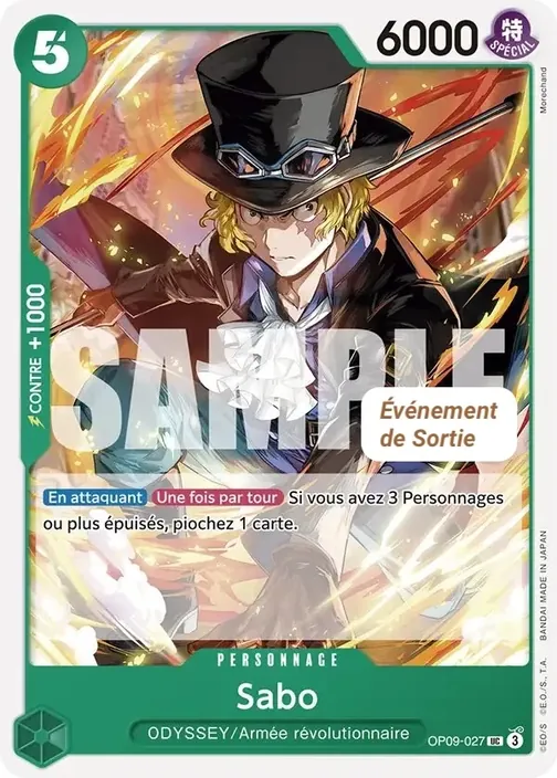 Carte One Piece française OP09-027 Sabo