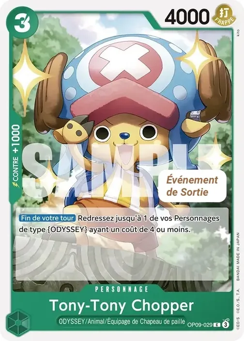 Carte One Piece française OP09-029 Tony Tony.Chopper