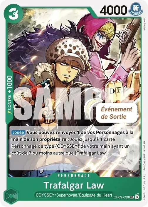 Carte One Piece française OP09-030 Trafalgar Law